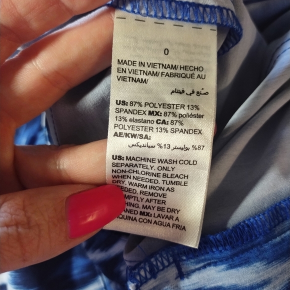 Chicos Zenergy Cropped Pants Blue Patterned Coastal Beach Boho Classy - Picture 12 of 14